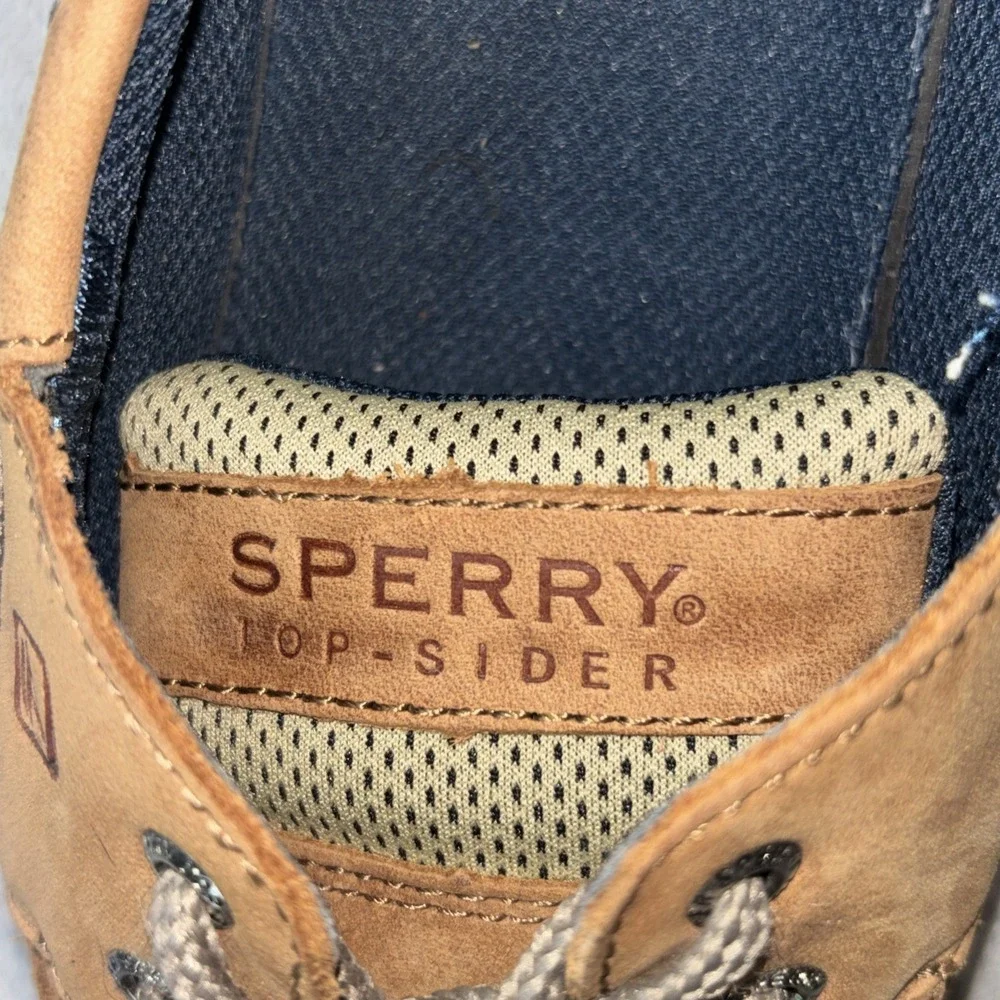 Sperry Top Sider BOYS Boat Shoes Size 5M Light Brown